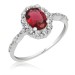 Silver 925 Ring For Women With Red Stone From Pb