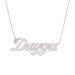 Pb Personalized Named Women's Silver Necklace