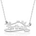 Pb Personalized Named Eros Love Arrow Silver Necklace