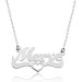 Pb Personalized Heart Name Silver Necklace