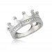 Pb Queen's Crown Women's Silver Ring