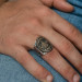 Pb La Ilahe Illallah Written Tughra Men's Silver Ring