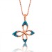 Pb Blue Butterfly Women's Silver Necklace