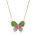 Pb Minimal Butterfly Silver Women's Necklace