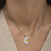 Pb Daisy Loves It, Doesn't Like It Silver Women's Necklace