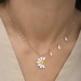 Pb Daisy Loves It, Doesn't Like It Silver Women's Necklace