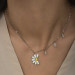 Pb Daisy Loves It, Doesn't Like It Silver Women's Necklace