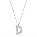 Pb Rhodium D Letter Silver Women's Necklace