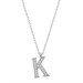 Pb Rhodium K Letter Silver Women's Necklace