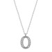 Pb Rhodium P Letter Silver Women's Necklace