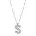 Pb Rhodium Letter S Silver Women's Necklace