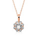 Pb Rose Flower Silver Necklace