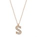 Pb Rose Letter S Silver Women's Necklace