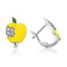 Pb Yellow Apple Children's Silver Earrings