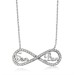 Silver Necklace For Women With Infinity Pattern And Writing "I" "You" In Turkish