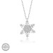 Pb Swarovski Stone Snowflake Silver Women's Necklace