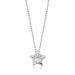 Pb Single Stone Star Women's Silver Necklace
