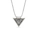 Triangle Openable Flower Amulet Silver Necklace