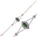 Green Stone Authentic Women's Sterling Silver Bracelet