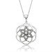 A Silver Women's Necklace In The Form Of The Starry Flower Of Life