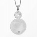 925 Sterling Silver Crescent Star Seal Solomon Men's Necklace Silver Color Chain Model1