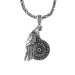 925 Sterling Silver Men's Mini Stone Embroidered Eagle Necklace With King Chain