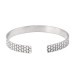 925 Sterling Silver Men's Honeycomb Pattern Cuff Bracelet