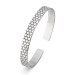 925 Sterling Silver Men's Honeycomb Pattern Cuff Bracelet