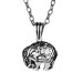 925 Sterling Silver Elephant Motif Men's Necklace Chain Model2