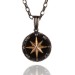 925 Sterling Silver North Star Compass Necklace Chain Model2