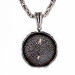 925 Sterling Silver Compass Model Pendant Men's Necklace With King Chain