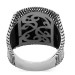 925 Sterling Silver Black Onyx Stone Men's Ring With Vavli