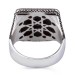 Scales Of Justice Square Design Men's Sterling Silver Ring