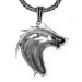 Alpha Wolf 925 Sterling Silver Wolf Men's Necklace With King Chain