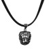 Lion Motif Sterling Silver Men's Necklace