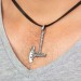Ax Motif Sterling Silver Men's Necklace