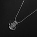 Ship's Helm Themed 925 Sterling Silver Men's Necklace Engraved On Anchor