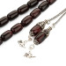 Double Tugra Tasseled Dark Color Spinning Amber Rosary
