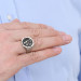 Sterling Silver Men's Zodiac Sign Scorpio Ring Silver Color Patterned Model