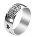 Silver Fingerprint Wedding Ring Necklace
