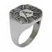 Men's Silver Ring In The Form Of An Octagon, Model 1