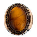 Sabah Tiger's Eye Stone Silver Men's Ring With The Word Of Tawhid Written
