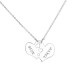 Heart Shaped Personalized Women's Sterling Silver Necklace