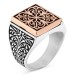 Square Design Openable Hidden Cap Sterling Silver Men's Ring