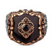 Tile Model Black Onyx Stone Sterling Silver Men's Ring