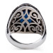 Men's Silver Ring With A Customizable Blue Stone