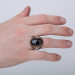 Silver Ring With Black Onyx Stone, Customizable