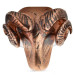 Aries Head Bronze Men's Ring