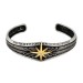 Pole Star Compass Pattern Sterling Silver Men's Bracelet