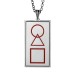 Squid Game 925 Sterling Silver Men's Necklace Silver-Red Chain Model2